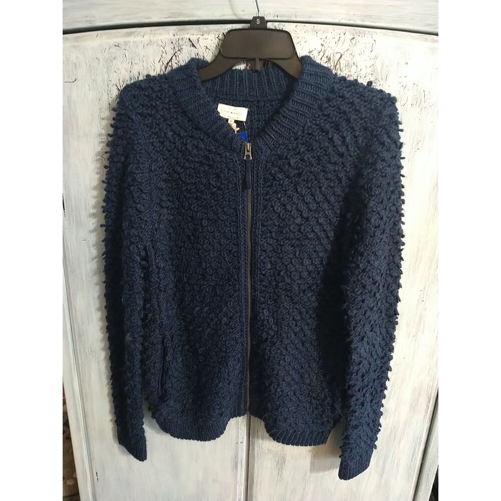 Lucky Brand Zip Up Sweater Jacket Blue Nwt Size Medium